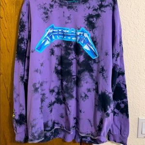 Purple Metallica Tye-Dye Long sleeve Shirt.